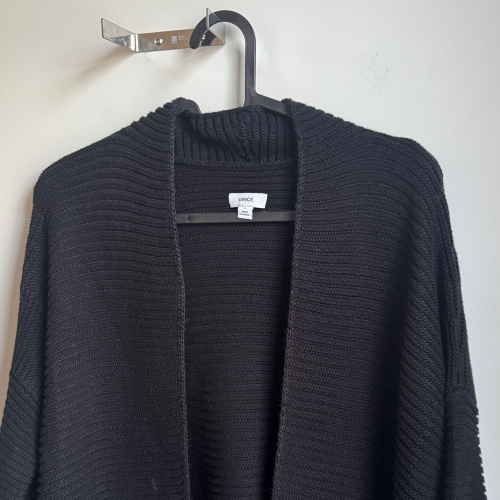 Vince Black Open Front Cardigan - Picture 7 of 10